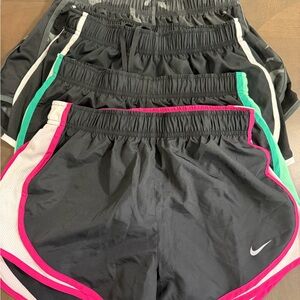 Nike Black Girls' Athletic Shorts with Pink & Teal Accents